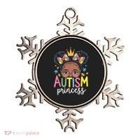 Autism Princess Afro Girl Bow Daughter Autism Awareness Ornament thumb 0