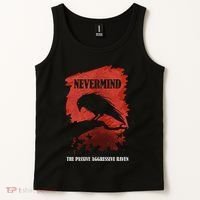 A Passive Aggressive Raven Literature Nevermind Allusion Tank Top thumb 2