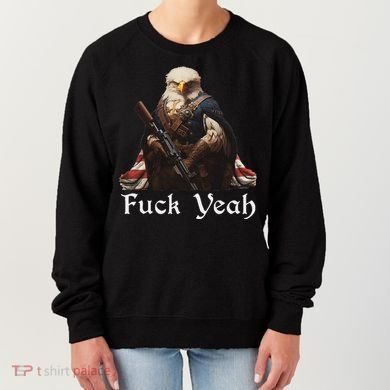 American Pride Bald Eagle Rifle 1776 Fuck Yeah Flag Cape Women's Sweatshirt