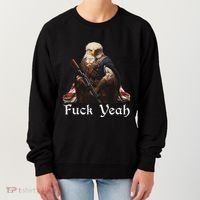 American Pride Bald Eagle Rifle 1776 Fuck Yeah Flag Cape Women's Sweatshirt thumb 0