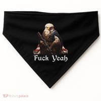 American Pride Bald Eagle Rifle 1776 Fuck Yeah Flag Cape USA-Made Doggie Bandana thumb 0