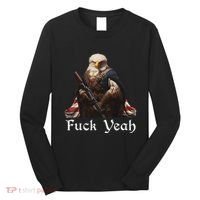 American Pride Bald Eagle Rifle 1776 Fuck Yeah Flag Cape Long Sleeve Shirt thumb 0