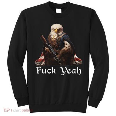 American Pride Bald Eagle Rifle 1776 Fuck Yeah Flag Cape Sweatshirt