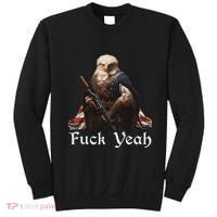 American Pride Bald Eagle Rifle 1776 Fuck Yeah Flag Cape Sweatshirt thumb 0