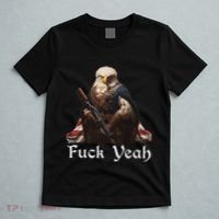 American Pride Bald Eagle Rifle 1776 Fuck Yeah Flag Cape T-Shirt thumb 5