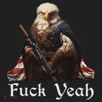 American Pride Bald Eagle Rifle 1776 Fuck Yeah Flag Cape Beanie thumb 2