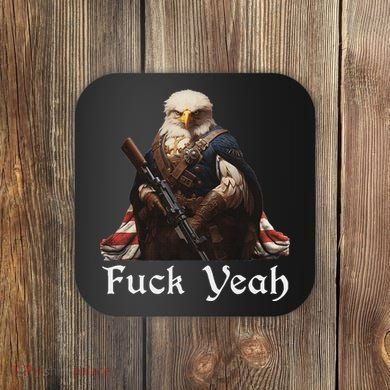American Pride Bald Eagle Rifle 1776 Fuck Yeah Flag Cape Coaster