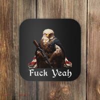 American Pride Bald Eagle Rifle 1776 Fuck Yeah Flag Cape Coaster thumb 0