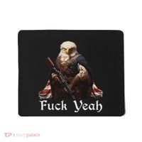 American Pride Bald Eagle Rifle 1776 Fuck Yeah Flag Cape Mousepad thumb 0