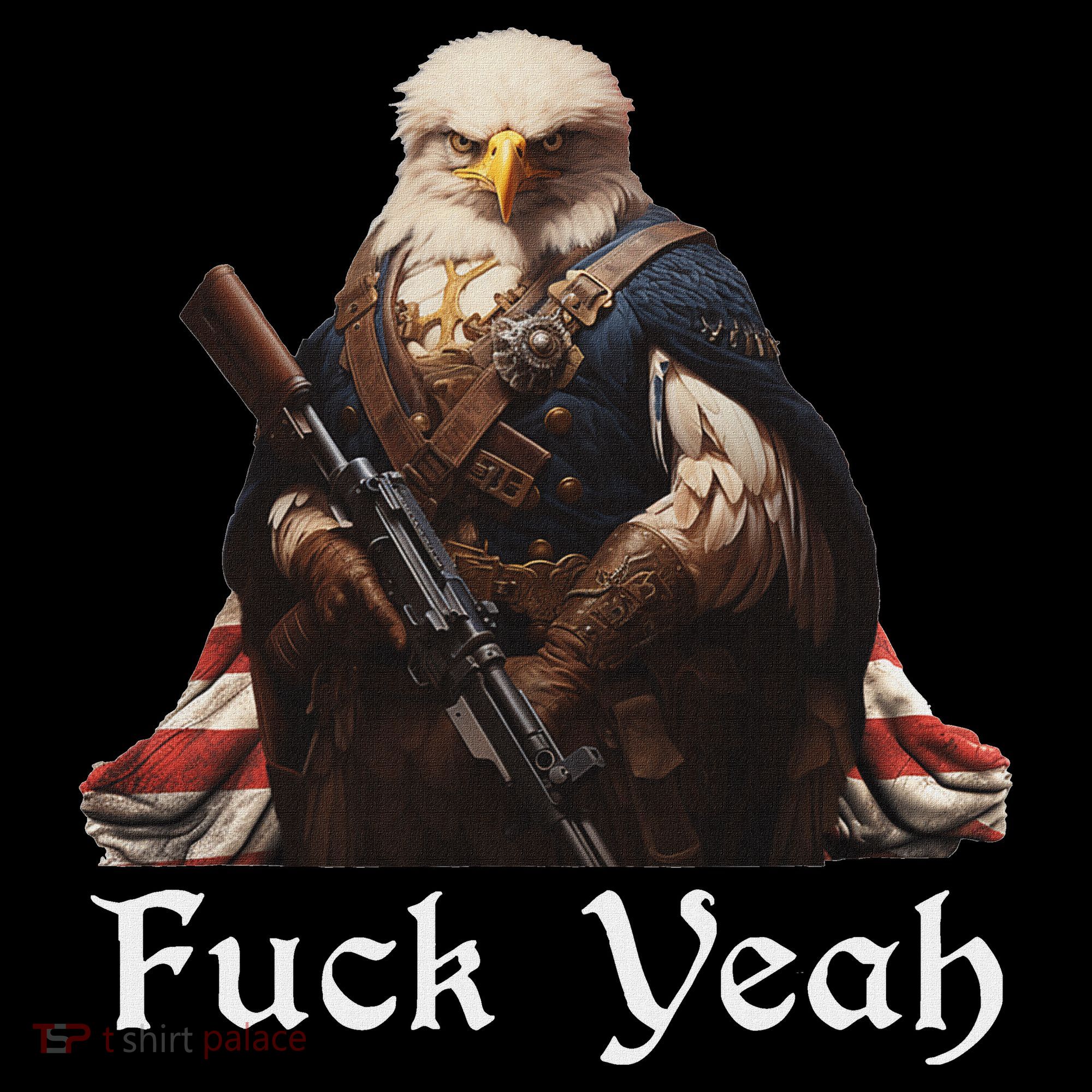 American Pride Bald Eagle Rifle 1776 Fuck Yeah Flag Cape Mousepad