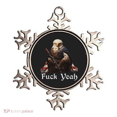 American Pride Bald Eagle Rifle 1776 Fuck Yeah Flag Cape Ornament