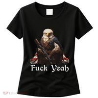 American Pride Bald Eagle Rifle 1776 Fuck Yeah Flag Cape Women's T-Shirt thumb 0