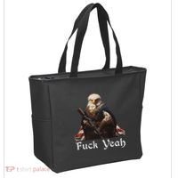 American Pride Bald Eagle Rifle 1776 Fuck Yeah Flag Cape Tote Bag thumb 2