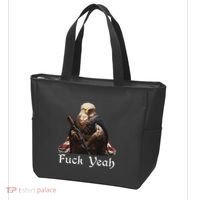 American Pride Bald Eagle Rifle 1776 Fuck Yeah Flag Cape Tote Bag thumb 3