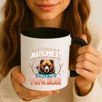 Archery Papa Bear My Favorite Archer Calls Me Papa Bear Cute Gift Coffee Mug thumb 3