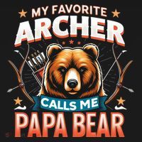 Archery Papa Bear My Favorite Archer Calls Me Papa Bear Cute Gift Sustainable Knit Beanie thumb 2