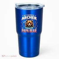 Archery Papa Bear My Favorite Archer Calls Me Papa Bear Cute Gift Tumbler thumb 0