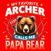 Archery Papa Bear My Favorite Archer Calls Me Papa Bear Cute Gift Santa Hat thumb 1
