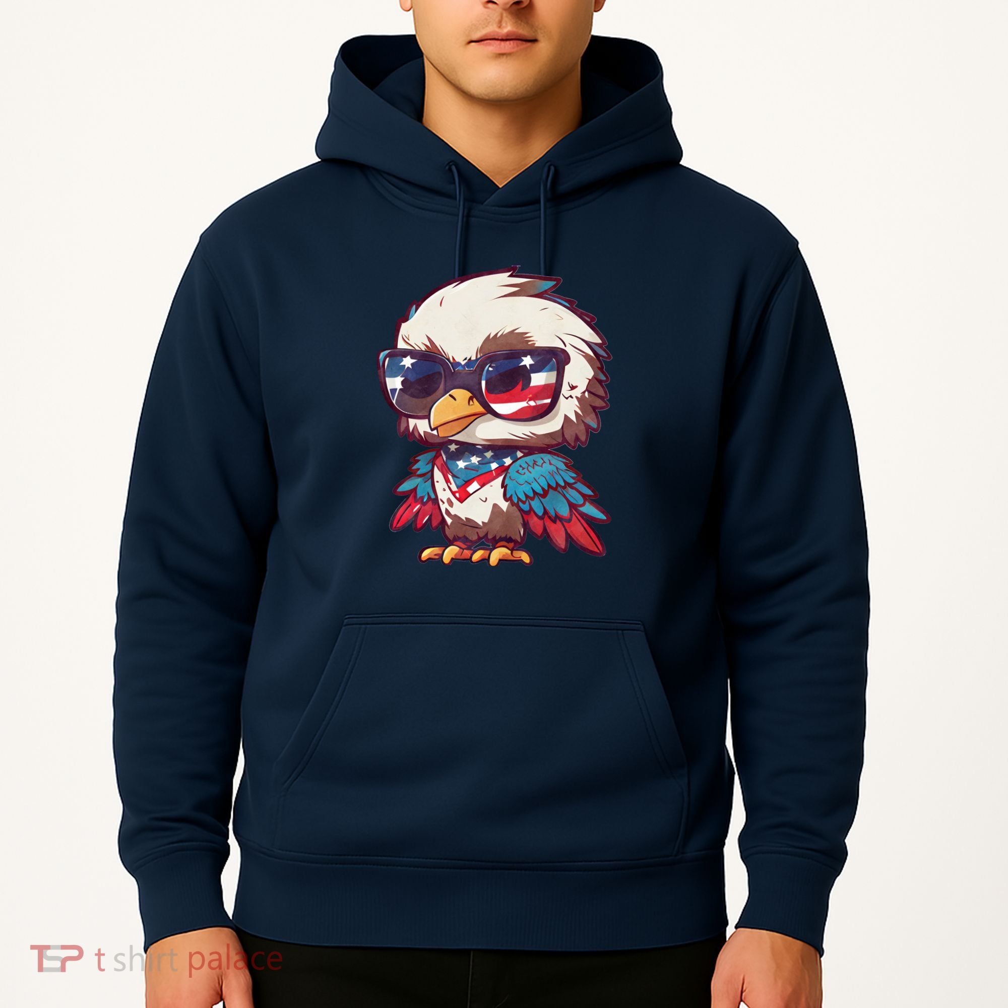 America Patriotic Bald Eagle Hoodie