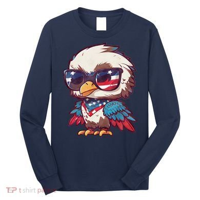 America Patriotic Bald Eagle Long Sleeve Shirt