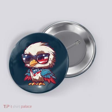 America Patriotic Bald Eagle Button