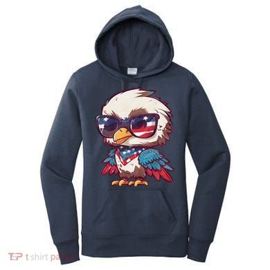 America Patriotic Bald Eagle Women's Hoodie