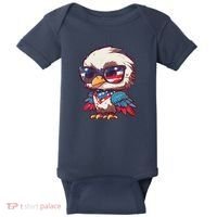 America Patriotic Bald Eagle Baby Bodysuit thumb 0