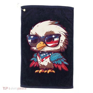 America Patriotic Bald Eagle Golf Towel