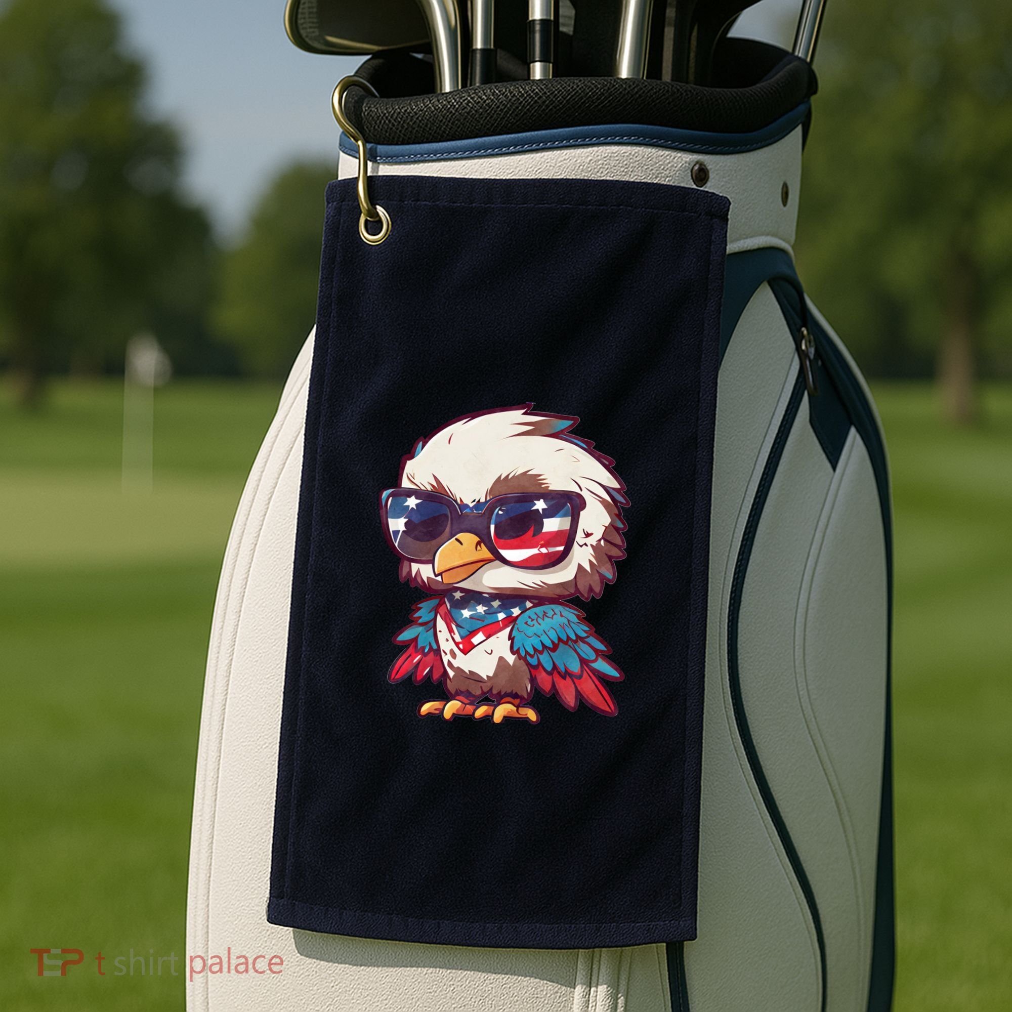 America Patriotic Bald Eagle Golf Towel