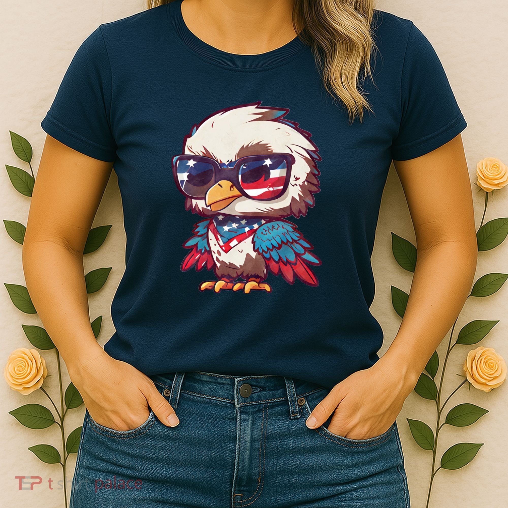 America Patriotic Bald Eagle Women's T-Shirt