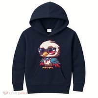America Patriotic Bald Eagle Kids Hoodie thumb 0