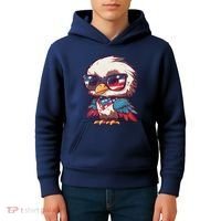America Patriotic Bald Eagle Kids Hoodie thumb 4