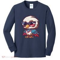 America Patriotic Bald Eagle Kids Long Sleeve Shirt thumb 0