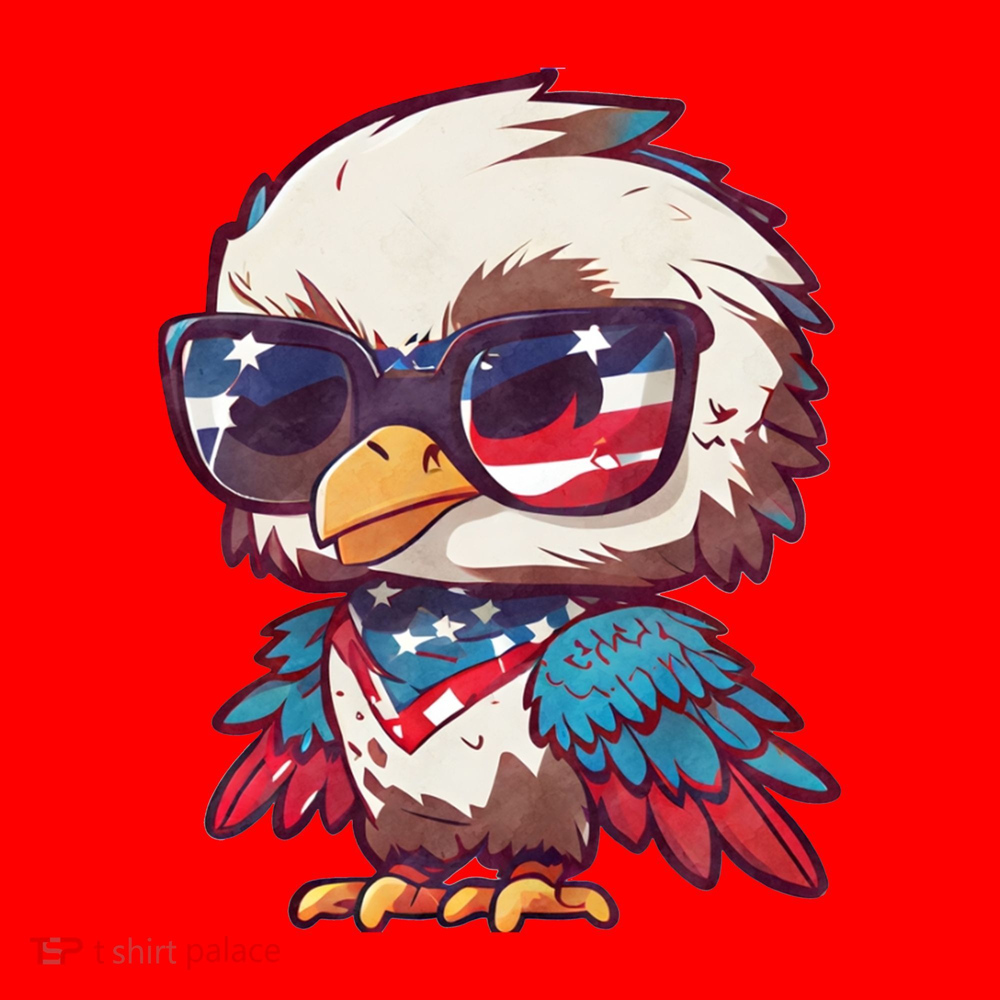 America Patriotic Bald Eagle Santa Hat
