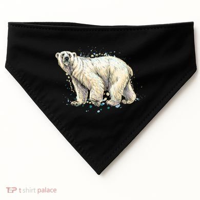 Abstract Polar Bear From A Splash USA-Made Doggie Bandana