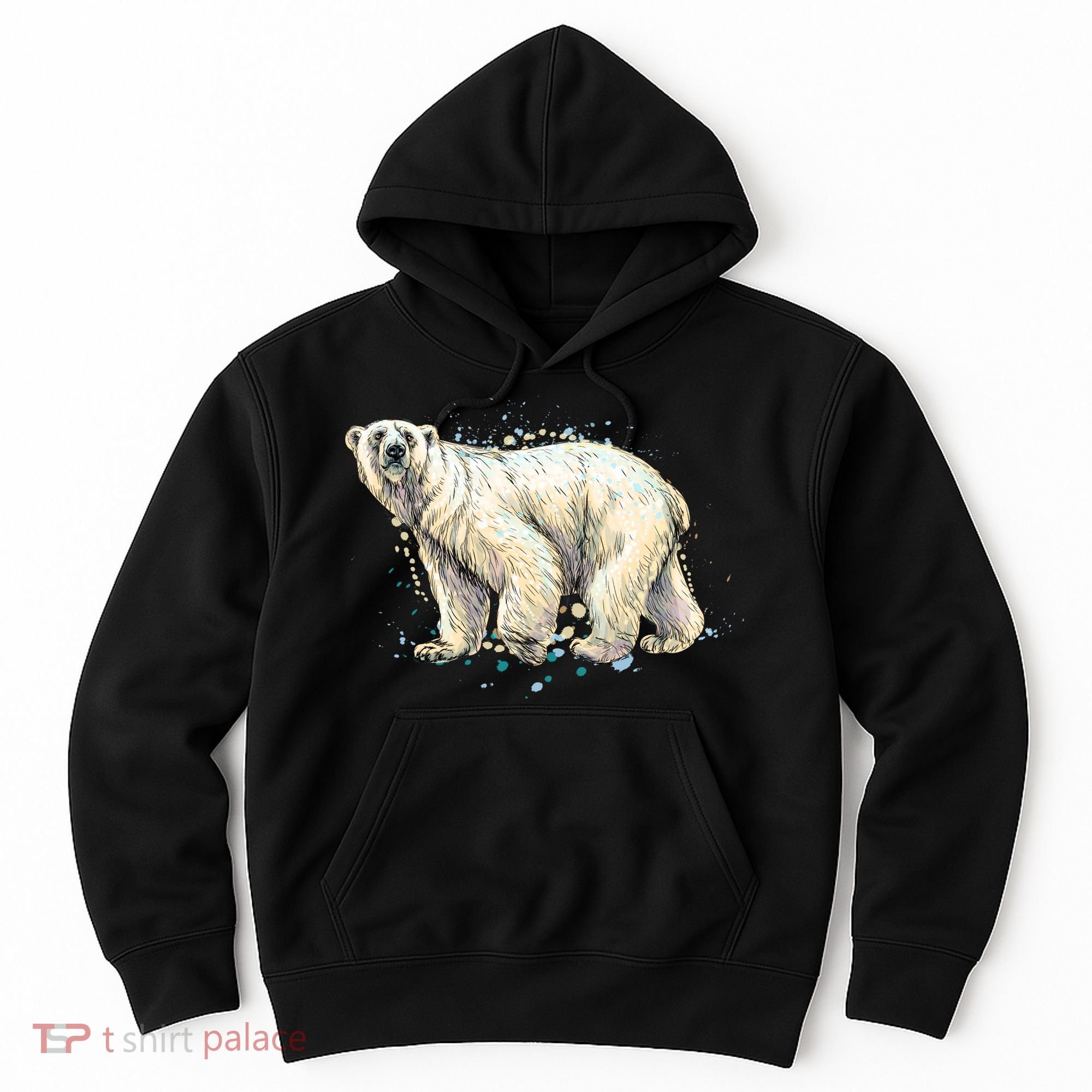 Abstract Polar Bear From A Splash Hoodie