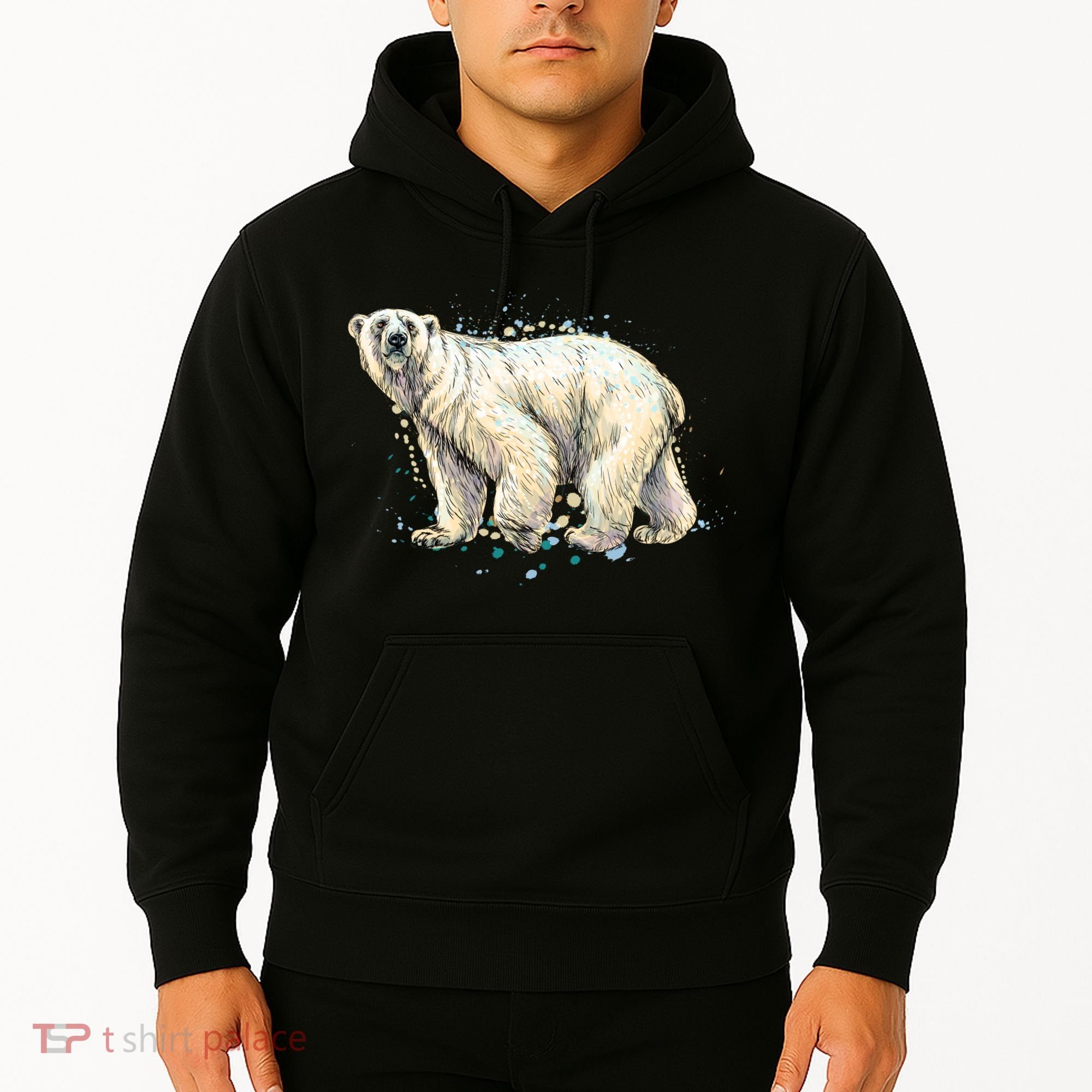 Abstract Polar Bear From A Splash Hoodie