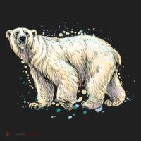 Abstract Polar Bear From A Splash Beanie thumb 2