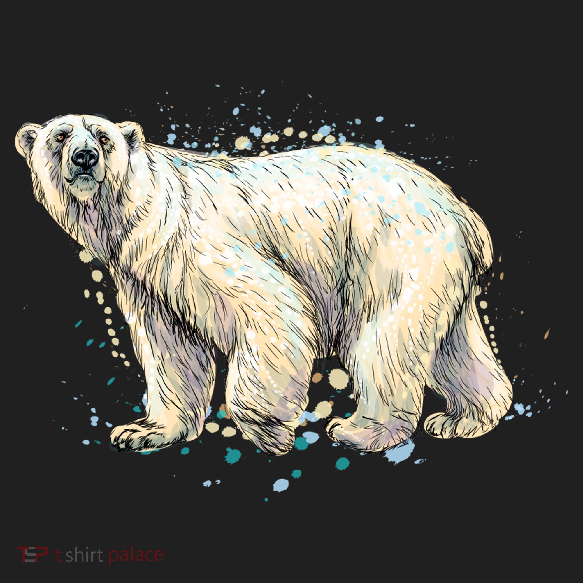 Abstract Polar Bear From A Splash Beanie
