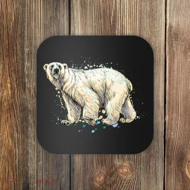 Abstract Polar Bear From A Splash Coaster