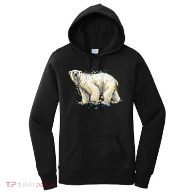 Abstract Polar Bear From A Splash Women's Hoodie