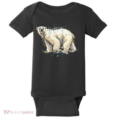 Abstract Polar Bear From A Splash Baby Bodysuit