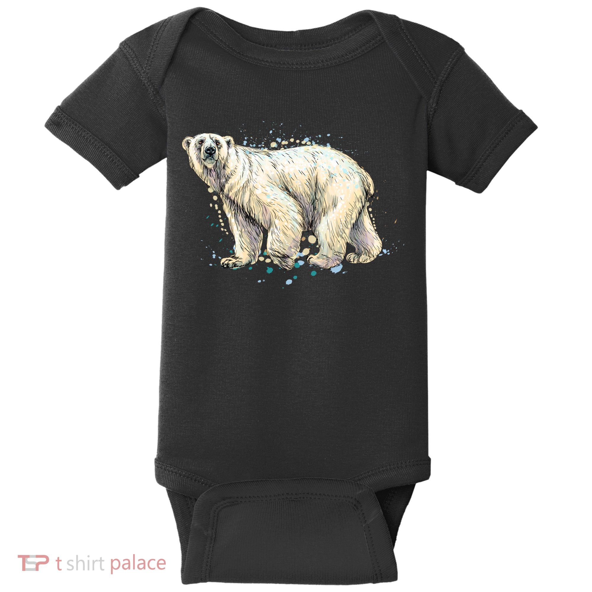 Abstract Polar Bear From A Splash Baby Bodysuit