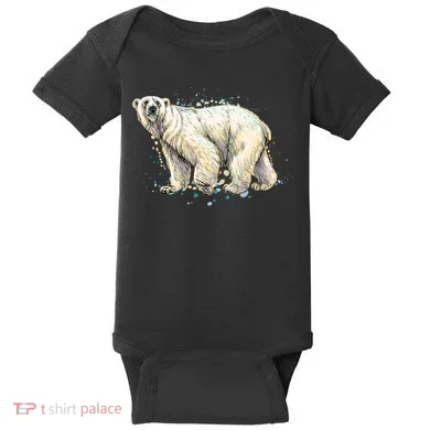 Abstract Polar Bear From A Splash Baby Bodysuit