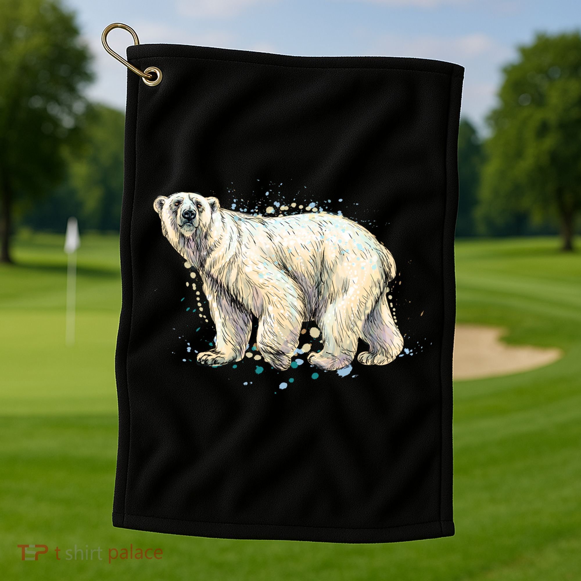 Abstract Polar Bear From A Splash Golf Towel