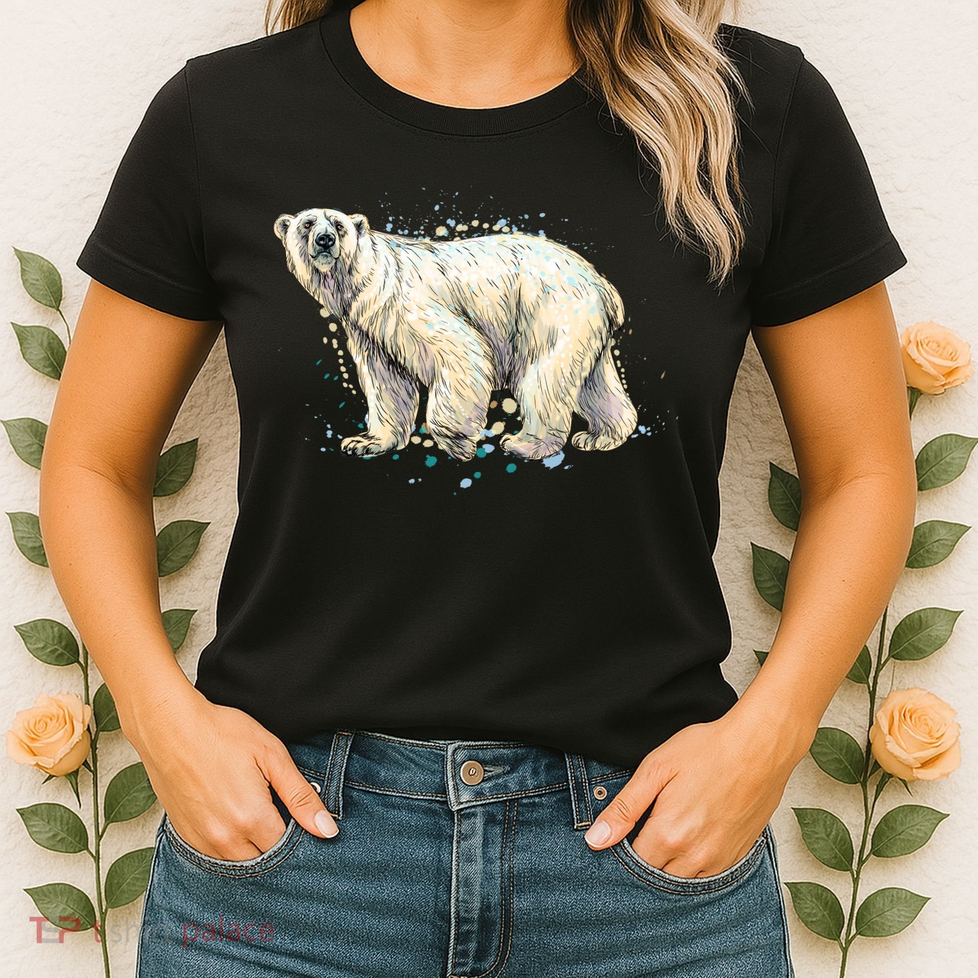 Abstract Polar Bear From A Splash Women's T-Shirt