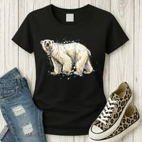 Abstract Polar Bear From A Splash Women's T-Shirt thumb 3