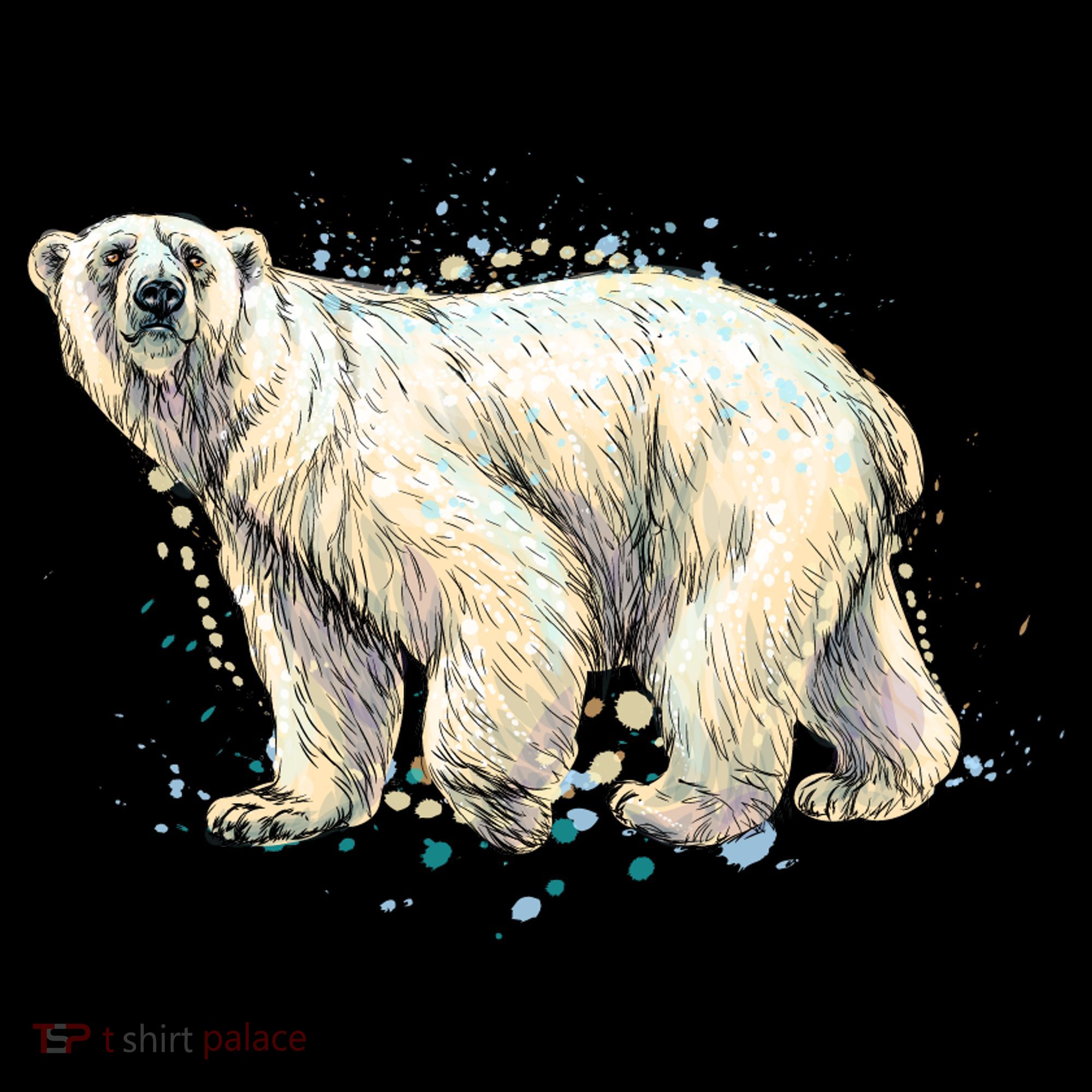 Abstract Polar Bear From A Splash Kids Sweatshirt