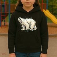 Abstract Polar Bear From A Splash Kids Hoodie thumb 3