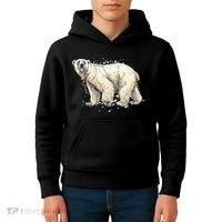 Abstract Polar Bear From A Splash Kids Hoodie thumb 4